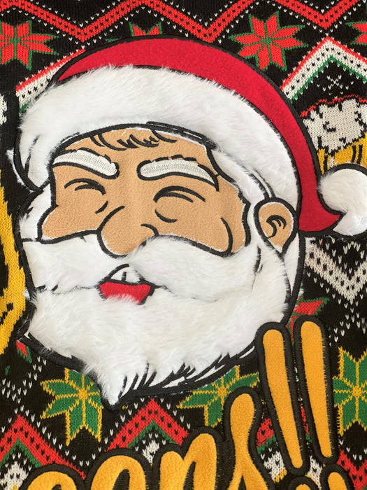 Kersttrui Santa Cheers fluffy beard