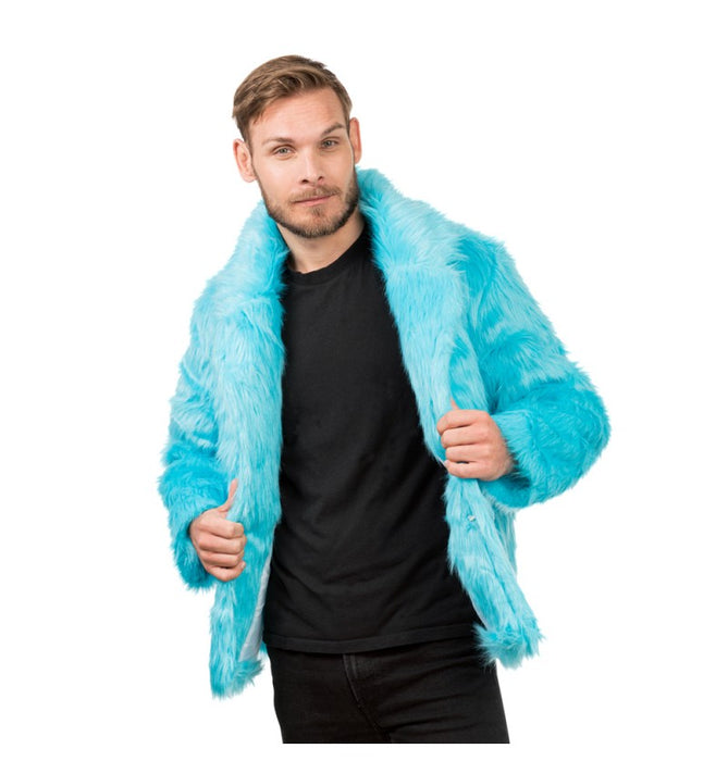 Fluffy Faux Fur Jas unisex model