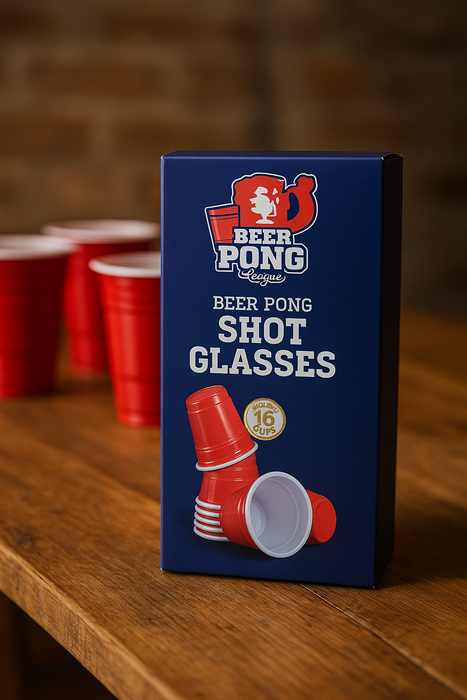 Plastic shotglaasjes Red Cups 16st