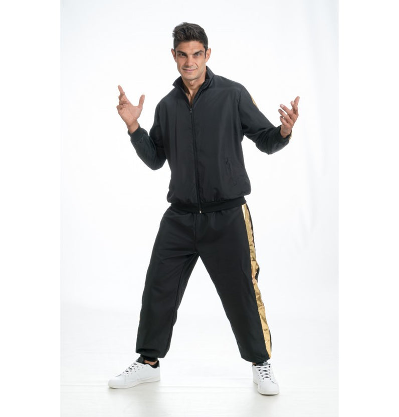 Trainingspak Black and Gold Rapper — Festival Feestartikelen