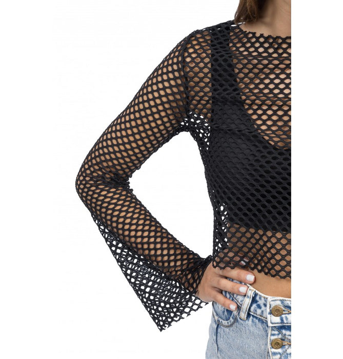 Top Fishnet Flare