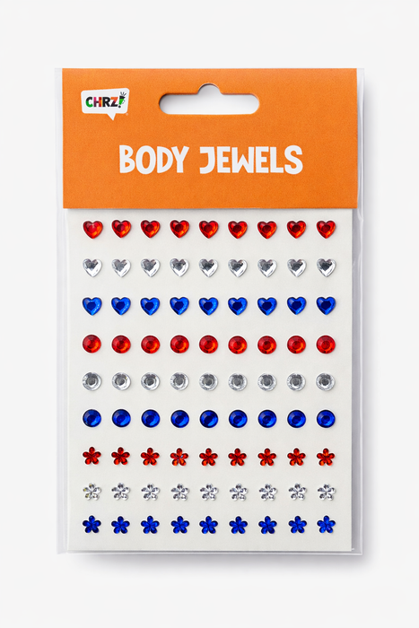 Body Jewels Rood Wit Blauw