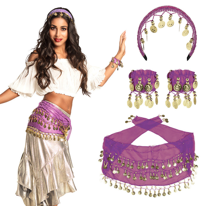 Set Belly dance paars