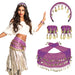 Set Belly dance paars