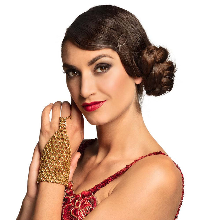 Handschoen Flapper goud