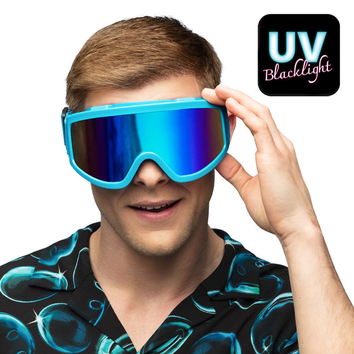Party Skibril Neonblauw
