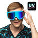 Party Skibril Neonblauw