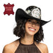 Hoed cowboy Crystal zwart