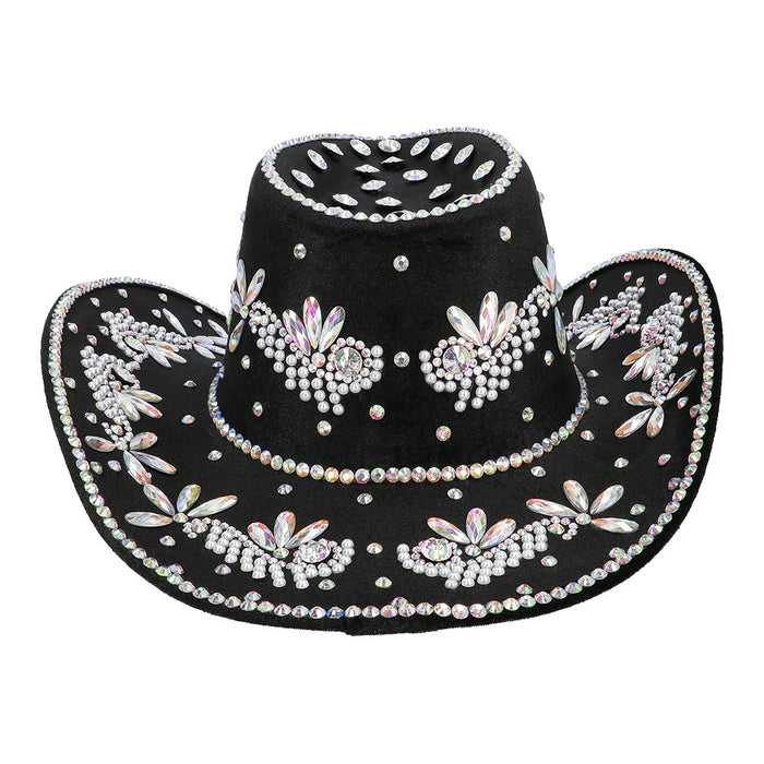 Hoed cowboy Crystal zwart