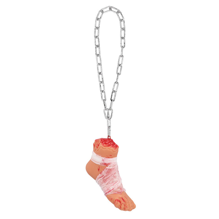 Decoratie Bloederige Voet Met Ketting 62cm