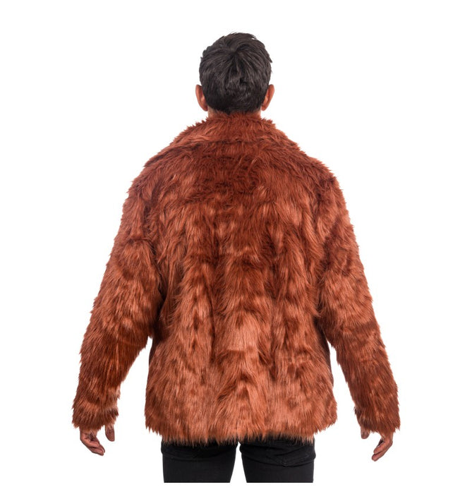 Fluffy Faux Fur Jas unisex model