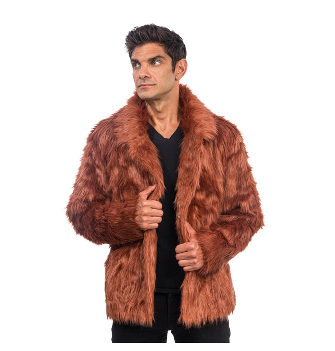 Fluffy Faux Fur Jas unisex model