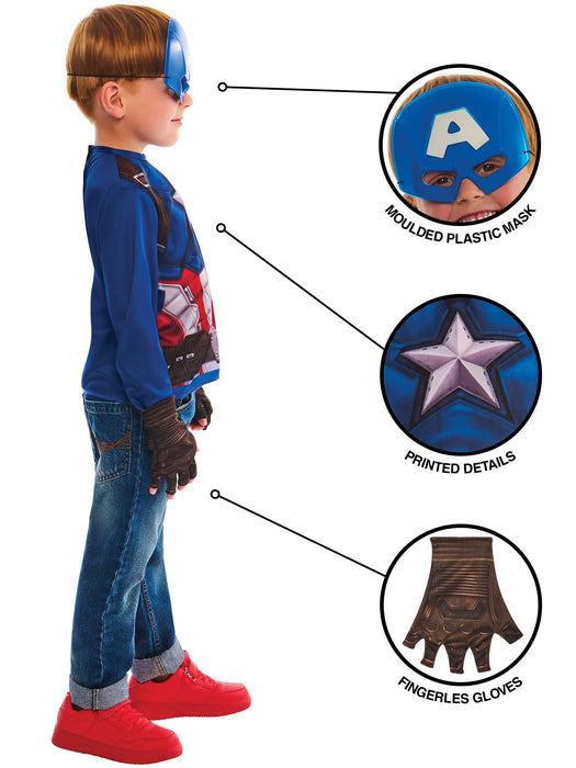 Verkleedset Captain America voor kinderen