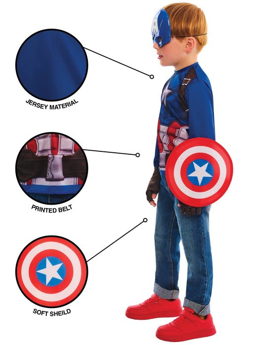 Verkleedset Captain America voor kinderen