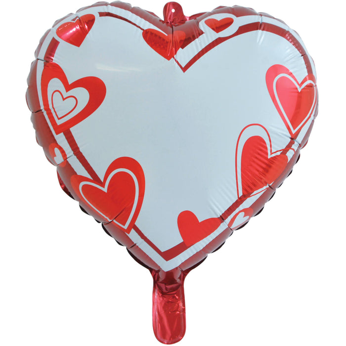 Folieballon Hart Beschrijfbaar 45cm