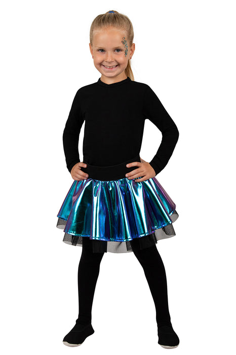 Cirkelrokje Metallic voor kinderen