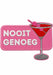 Nooit Genoeg (Cocktail) - Carnavals Embleem