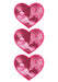 Hartjes Pailletten Roze - Carnavals Embleem