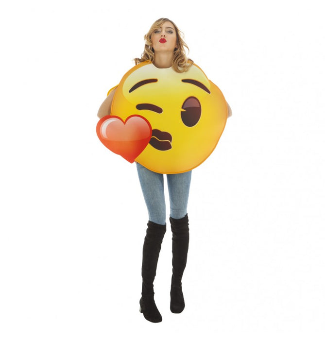 Funkostuum Emoticon Heart Kiss