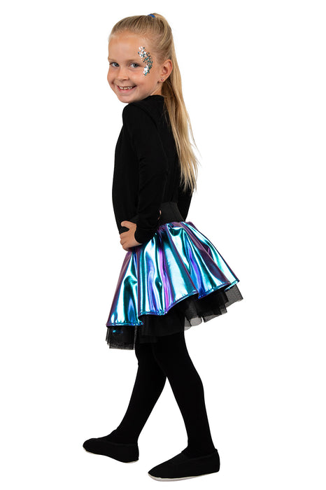 Cirkelrokje Metallic voor kinderen