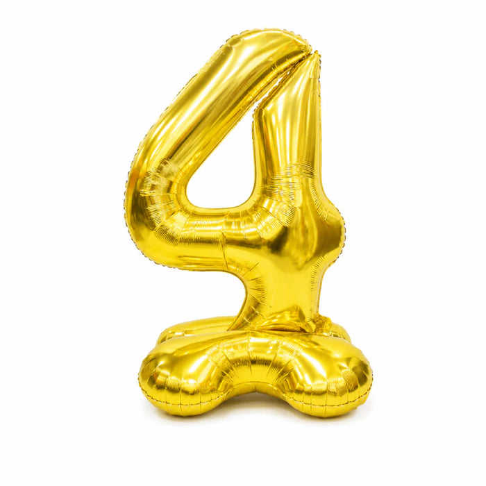 Cijfer ballon staand goud 102cm