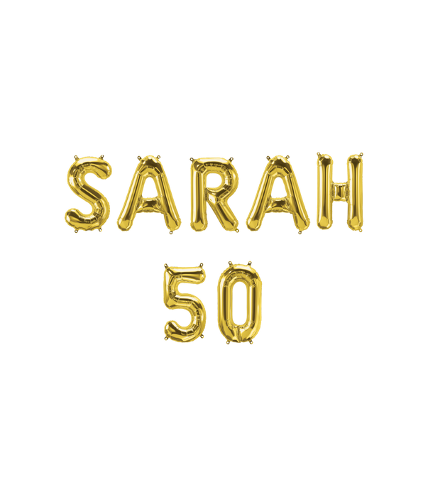 Folieballon slinger Sarah 50 jaar