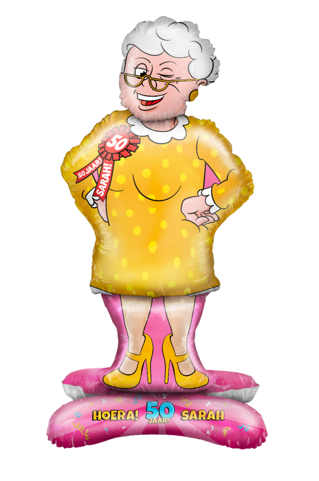 Folieballon pop - Sarah cartoon 90cm