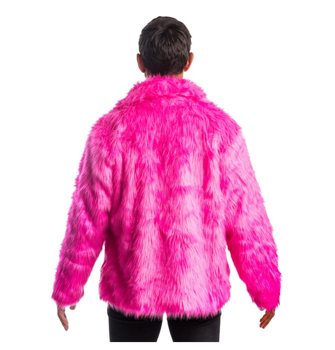 Fluffy Faux Fur Jas unisex model