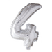 Foilballoon 41cm no. 4 silver