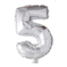 Foilballoon 41cm no. 5 silver