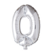 Foilballoon 41cm no. 0 silver