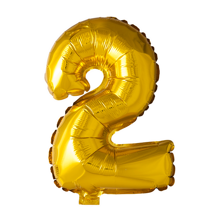 Foilballoon 41cm no. 2 gold