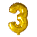 Foilballoon 41cm no. 3 gold
