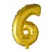 Foilballoon 41cm no. 6 gold