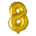 Foilballoon 41cm no. 8 gold