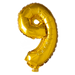 Foilballoon 41cm no. 9 gold