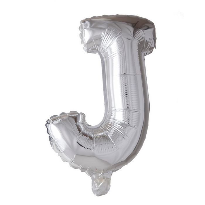 Folieballon Mini 41cm J Zilver