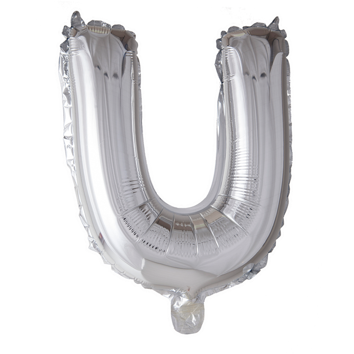 Folieballon Mini 41cm U Zilver