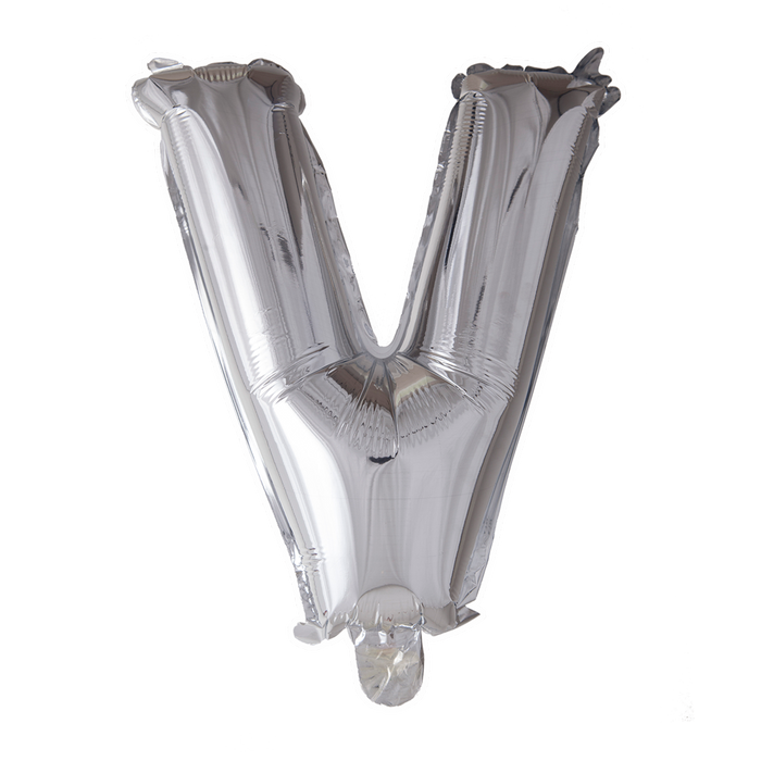 Folieballon Mini 41cm V Zilver