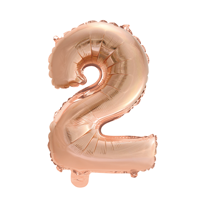 Foilballoon 41cm no. 2 rose gold