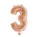 Foilballoon 41cm no. 3 rose gold