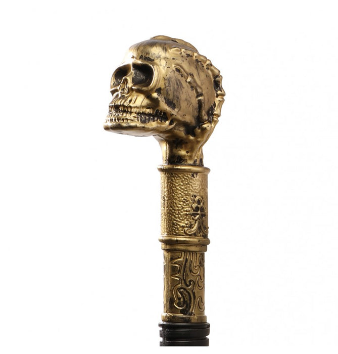 Wandelstop Gold Skull 107cm
