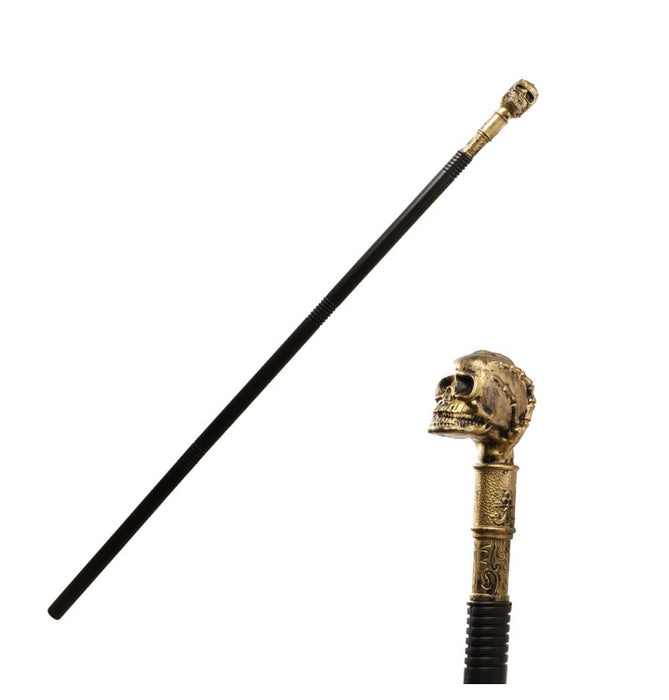 Wandelstop Gold Skull 107cm