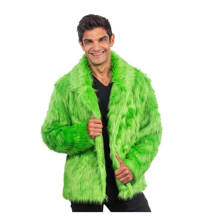 Fluffy Faux Fur Jas unisex model