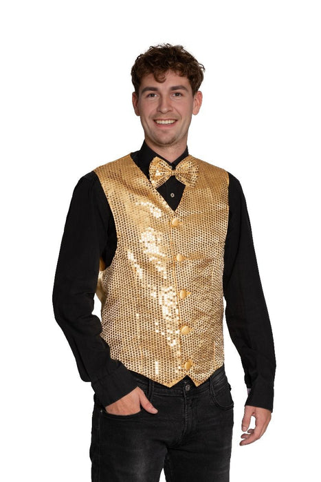 Gilet Pailletten met strik Basic