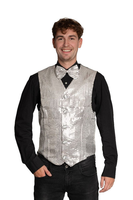 Gilet Pailletten met strik Basic