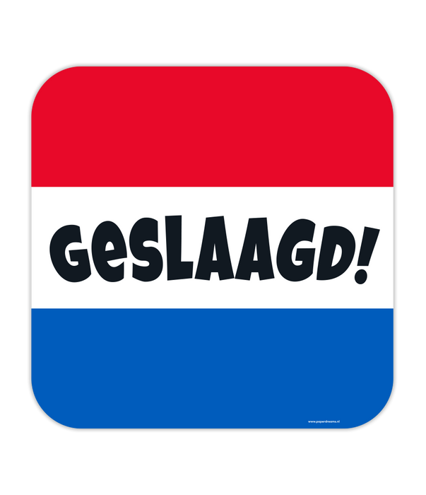 Huldeschild - Geslaagd rwb