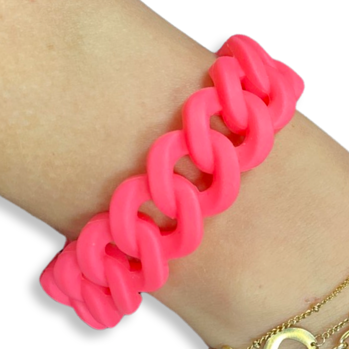 Armband neon roze