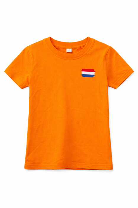 Kinder t-shirt Oranje Nederlandse vlag
