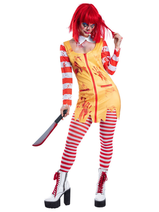 Kostuum Kreepy Killer Clown Dames